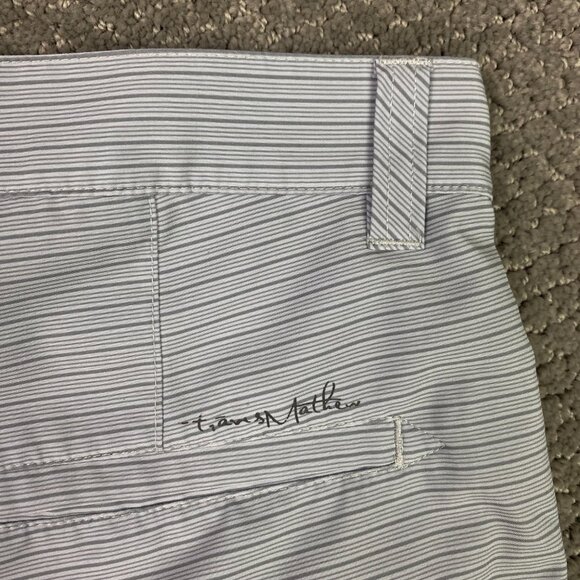 Travis Mathew Beck Shorts Men's 32 Gray Stripes Stretch Golf Performance Wear - Picture 4 of 11